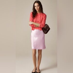 Gwen knee-length slip skirt in viscose charmeuse